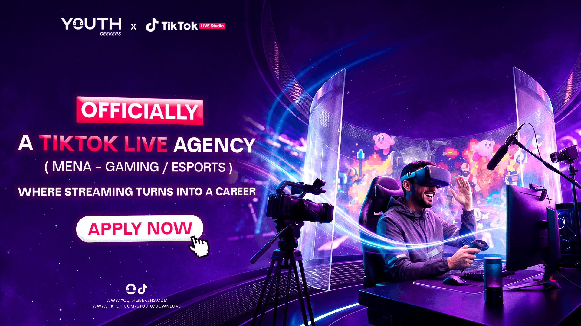 Youth Geekers and TikTok LIVE Studio partnership artwork